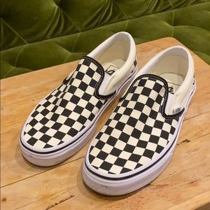 Vans slip-on black and white checkerboard